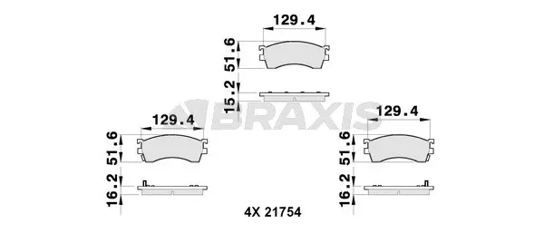 Brake Pad Set, disc brake (AB0267)