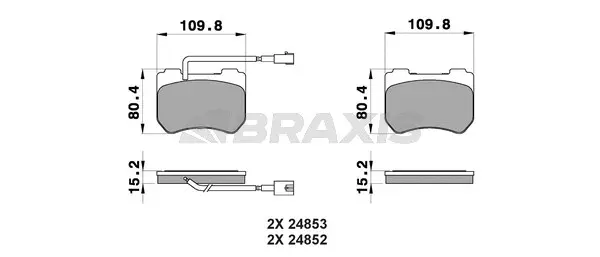 Brake Pad Set, disc brake (AB0233)