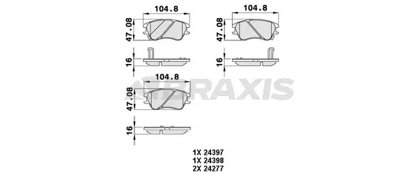 Brake Pad Set, disc brake (AB0066)