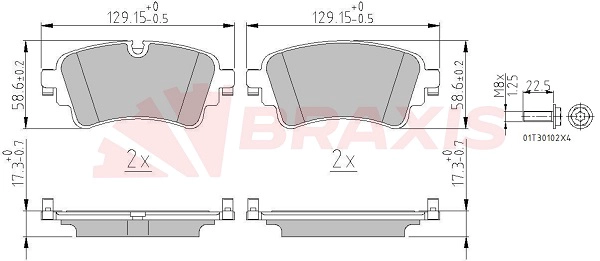 Brake Pad Set, disc brake (AA0664)