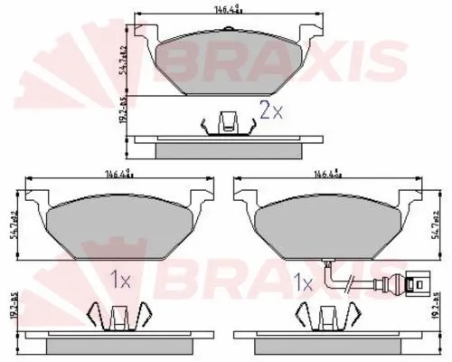 Brake Pad Set, disc brake (AA0627)