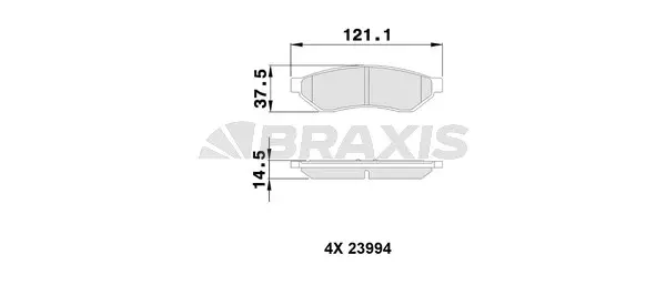 Brake Pad Set, disc brake (AA0488)