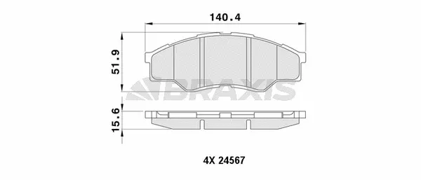Brake Pad Set, disc brake (AA0436)