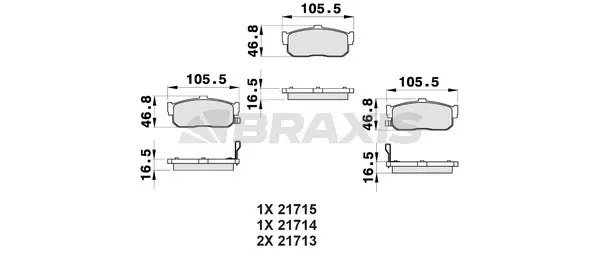 Brake Pad Set, disc brake (AB0479)