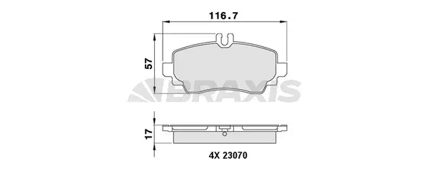 Brake Pad Set, disc brake (AA0034)
