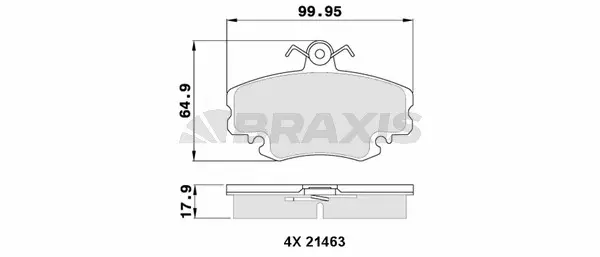 Brake Pad Set, disc brake (AA0338)