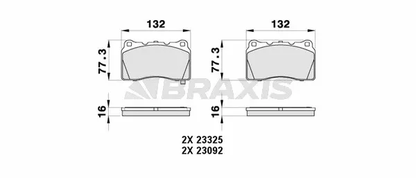 Brake Pad Set, disc brake (AB0422)