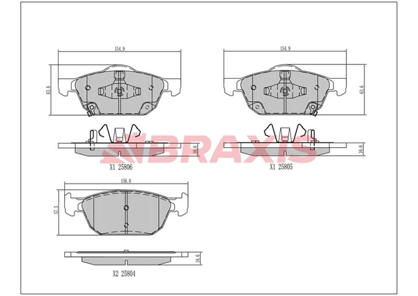 Brake Pad Set, disc brake (AA0656)