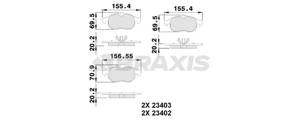 Brake Pad Set, disc brake (AA0045)