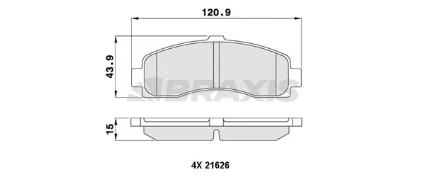 Brake Pad Set, disc brake (AA0057)