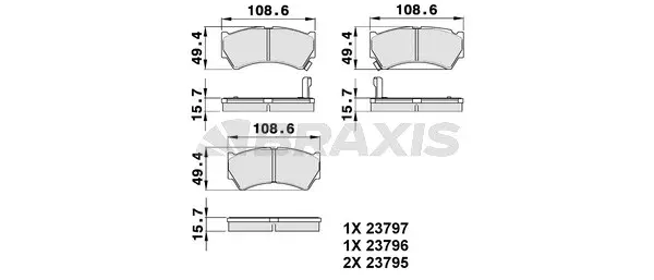 Brake Pad Set, disc brake (AB0391)