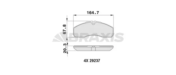 Brake Pad Set, disc brake (AA0493)