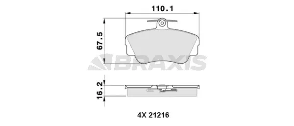 Brake Pad Set, disc brake (AA0309)