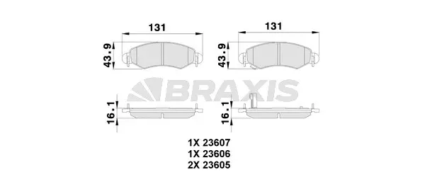 Brake Pad Set, disc brake (AB0119)