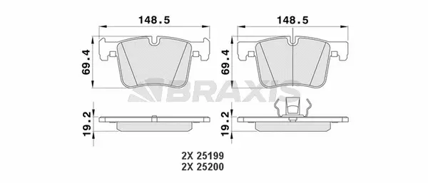 Brake Pad Set, disc brake (AA0171)
