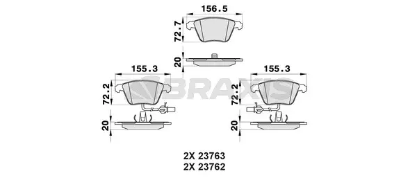 Brake Pad Set, disc brake (AB0334)