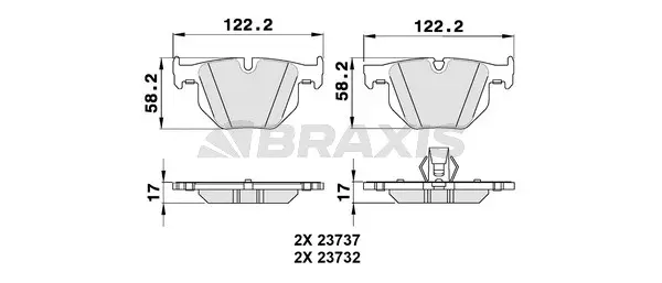 Brake Pad Set, disc brake (AA0157)