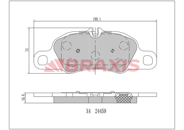 Brake Pad Set, disc brake (AA0422)