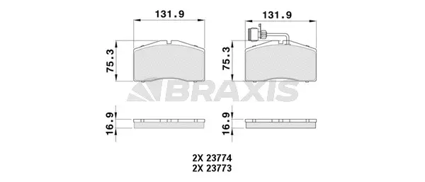 Brake Pad Set, disc brake (AB0480)
