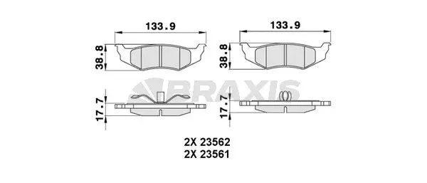 Brake Pad Set, disc brake (AA0255)