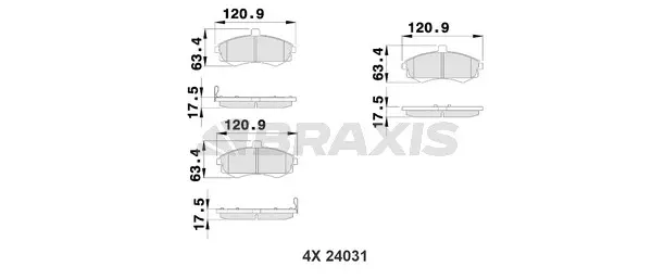 Brake Pad Set, disc brake (AB0211)