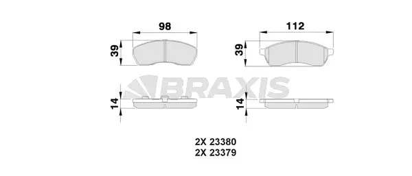 Brake Pad Set, disc brake (AB0522)