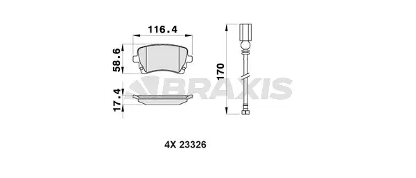 Brake Pad Set, disc brake (AB0159)
