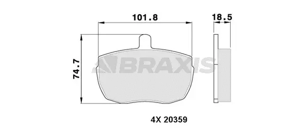 Brake Pad Set, disc brake (AA0304)
