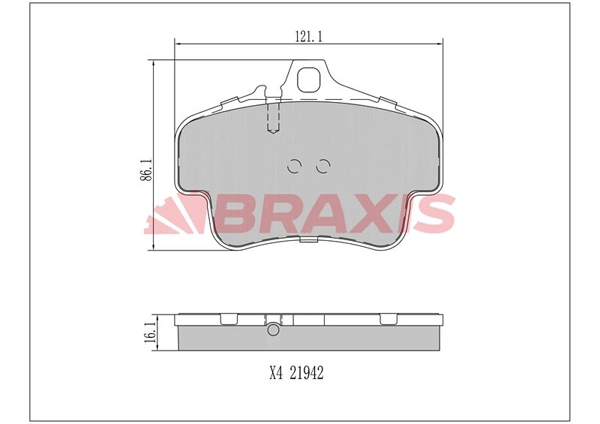 Brake Pad Set, disc brake (AA0345)