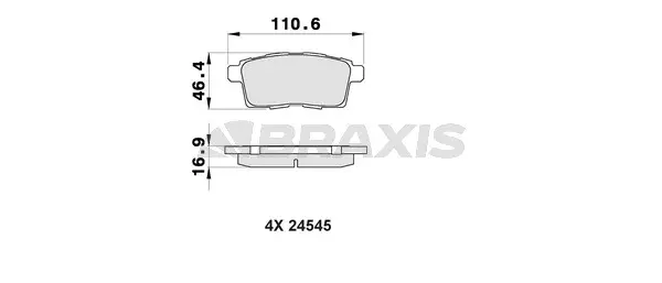 Brake Pad Set, disc brake (AB0423)
