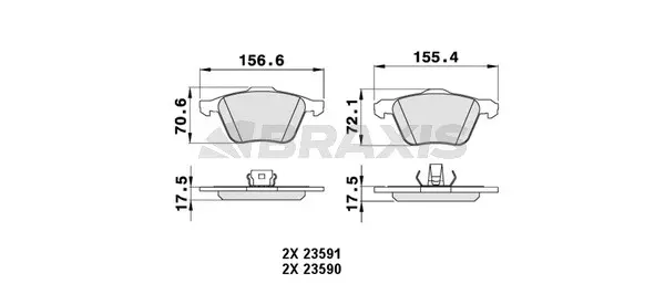 Brake Pad Set, disc brake (AA0219)