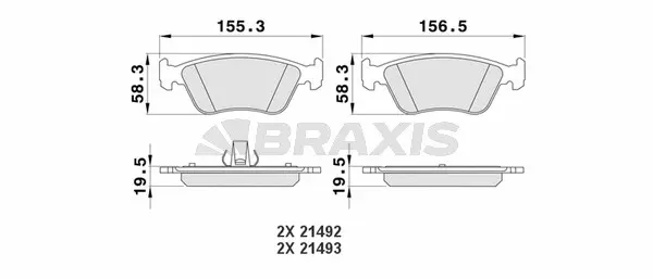 Brake Pad Set, disc brake (AA0186)