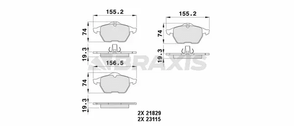 Brake Pad Set, disc brake (AA0064)