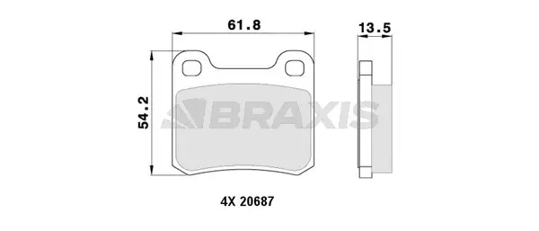 Brake Pad Set, disc brake (AA0359)