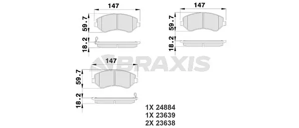 Brake Pad Set, disc brake (AB0217)