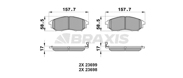 Brake Pad Set, disc brake (AB0104)