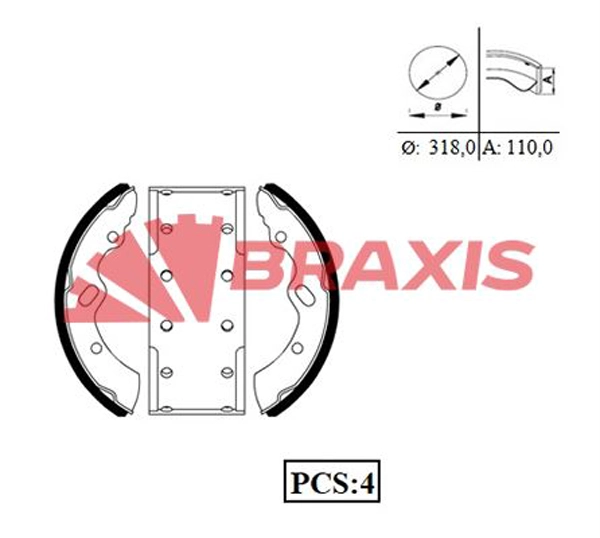 Brake Shoe Set (AC0073)