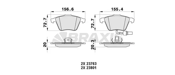 Brake Pad Set, disc brake (AB0420)