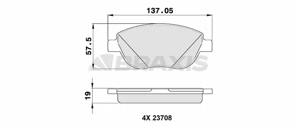 Brake Pad Set, disc brake (AA0108)