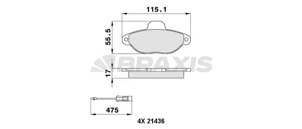 Brake Pad Set, disc brake (AB0058)