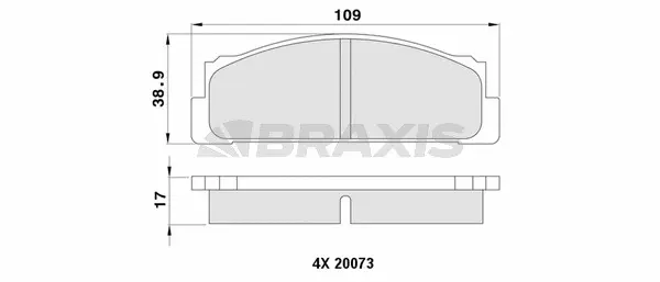 Brake Pad Set, disc brake (AA0401)