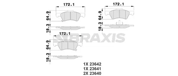 Brake Pad Set, disc brake (AB0214)