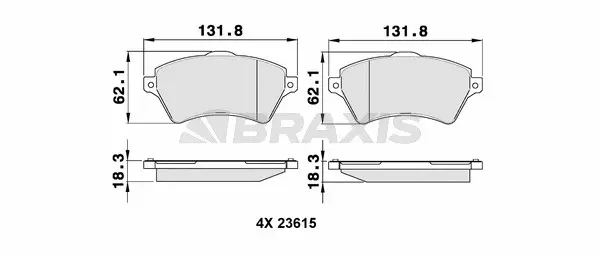 Brake Pad Set, disc brake (AA0097)