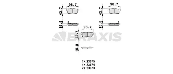 Brake Pad Set, disc brake (AB0359)