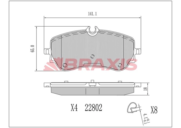 Brake Pad Set, disc brake (AA0703)