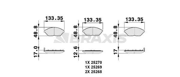 Brake Pad Set, disc brake (AB0151)
