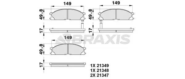 Brake Pad Set, disc brake (AB0196)