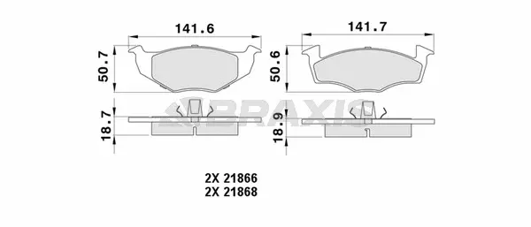 Brake Pad Set, disc brake (AA0316)
