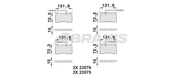 Brake Pad Set, disc brake (AB0527)