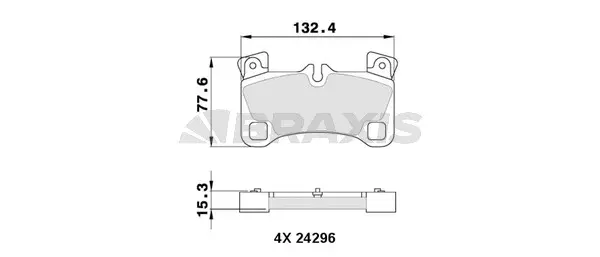 Brake Pad Set, disc brake (AA0343)